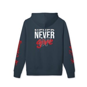 Never Give Up Hoodie — Motivational 'Never Give Up' Cruiser Hoodie