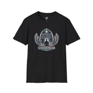 Men's Christian Veteran T-Shirt — 'Protector by God, Built with Strength' Wings Emblem
