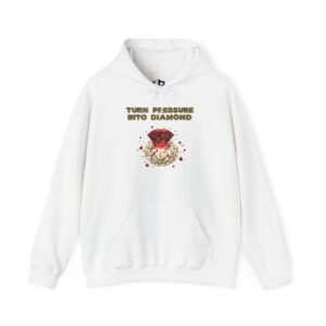 Turn Pressure Into Diamond Hoodie — Inspirational Gem Graphic Sweatshirt