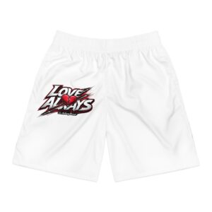 Love Always Graphic Jogger Shorts — Men's Athletic Lounge Shorts with Heart Logo