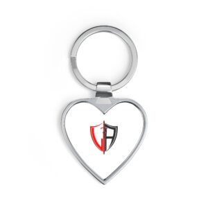 Shield Emblem Heart Keychain — Romantic Gift for Couples & Valentine’s Day