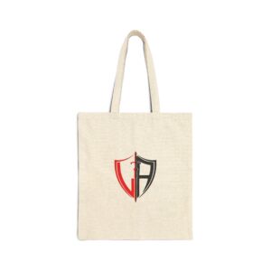 Canvas Tote Bag — Protection Strength Confidence Shield Design