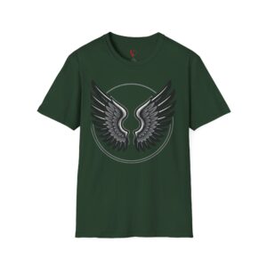 Winged Emblem T-Shirt — Vintage Angel Wings Graphic Tee