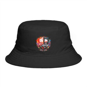 Bucket Hat — Colorful 'Love Always' Shield Logo Embroidered Hat