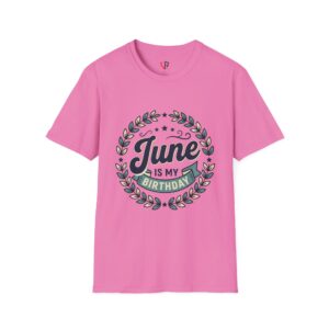June Is My Birthday T-Shirt — Floral Laurel Birthday Tee