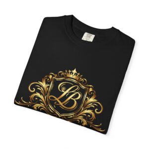 T-Shirt — 'LB LeAnthony Brand' Ornate Gold Crest Tee