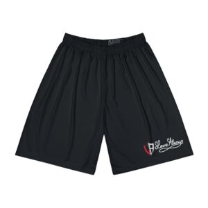 Men’s Sports Shorts — Black Athletic Shorts with 'Love Always' Script and Shield Logo
