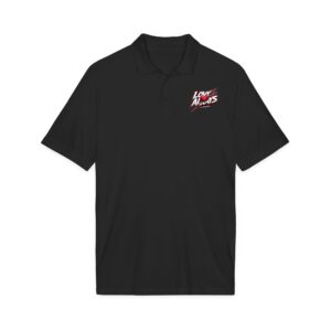 Love Always Polo Shirt — Distressed Heart Graphic Performance Polo