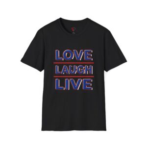 Love Laugh Live T-Shirt — Retro Motivational Graphic Tee