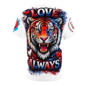 Love Always Graphic Tee - Heart Patch Cut & Sew T-Shirt