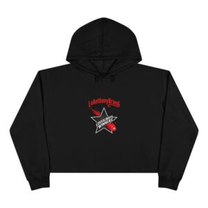 Women's Crop Hoodie — 'Love Always Winners' Star Graphic Cropped Hoodie