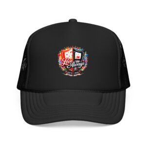 Love Always Trucker Hat – Retro Crest Foam Mesh Cap