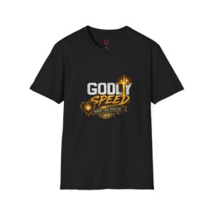Godspeed Christian T‑Shirt – “God Speed” Faith Racing Cross Graphic Tee
