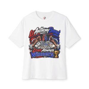 "LeAnthonyBrand"Winners Dice Graphic Tee — “Love Always Winners” LeAnthonyBrand Oversized T-Shirt