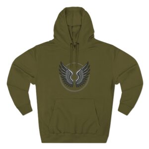 Wing Emblem Hoodie — Stylized Angel Wings Graphic Pullover