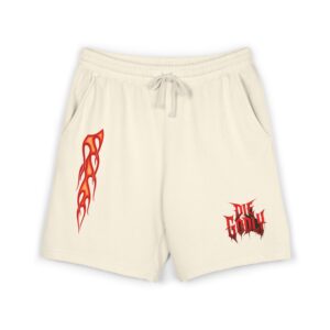 Fleece Sweat Shorts — Flame Graphic "Die Slowly" Streetwear