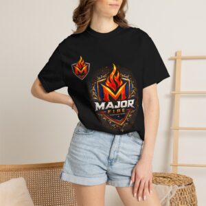Major Fire Flame Logo T-Shirt — Gaming Emblem Tee