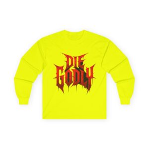 Die Godly Long Sleeve Tee — Red Flame Gothic Band Shirt