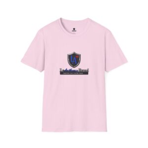 LA Shield Logo T‑Shirt — LeAthens Brand 'Built on Love, Led by Faith'