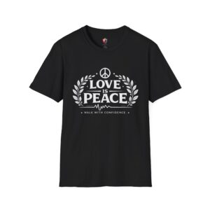 Love Is Peace T-Shirt — Peace Sign Laurel Graphic Tee