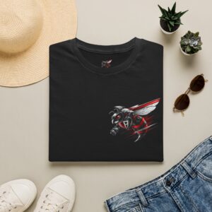 Hornet Racing Team T-Shirt — Red & Black Motorcycle Hornet Graphic Tee