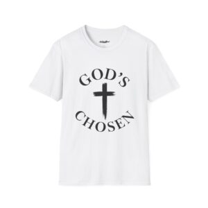 T-Shirt — "God’s Chosen" Faith Tee with Cross (Christian Inspirational)