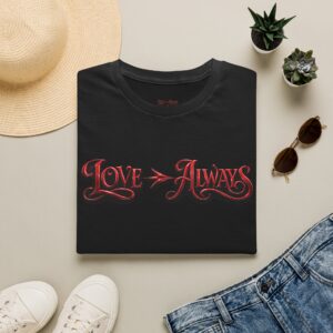 Love Always T-Shirt — Romantic Red Script Tee