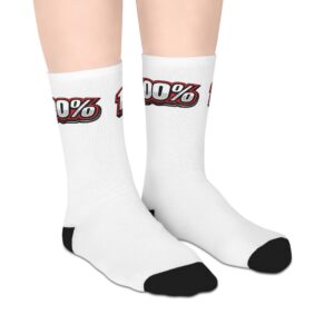 100% Graphic Mid-Length Socks — Bold Athletic Crew Socks
