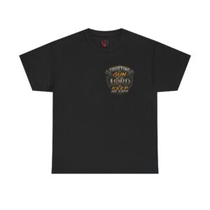 Graphic Tee — "Trusting My Gun and the Lord to Keep Me Safe" Faith & Second Amendment Shirt
