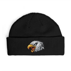 Embroidered Eagle Cuff Beanie