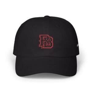 Dad Cap - Red 'PB' Distressed Logo Embroidered Baseball Hat